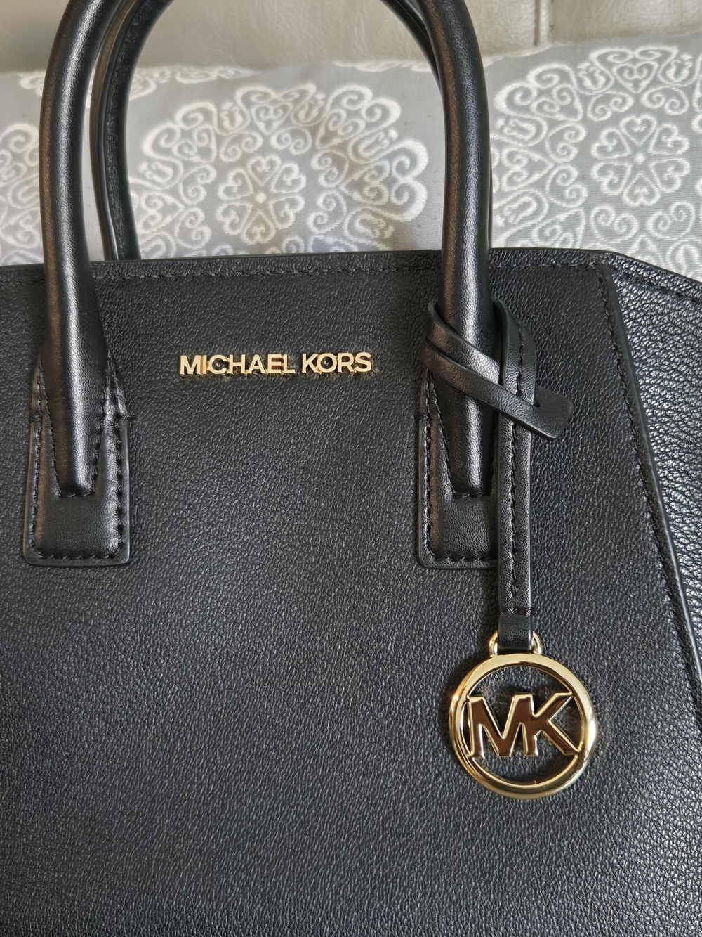 Michael Kors Black Structured Leather Satchel with Wallet NWOT - Picture 3 of 16